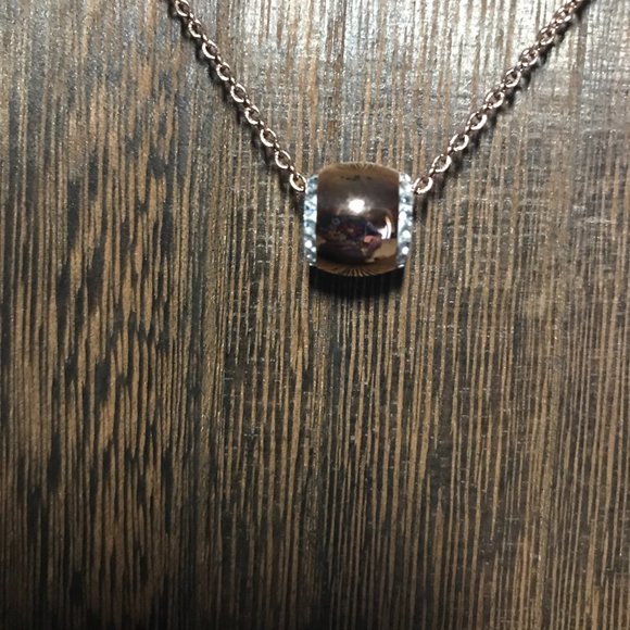 Tocara Charlene Rose Gold Plated Stainless Steel with Crystallux necklace - Picture 1 of 3